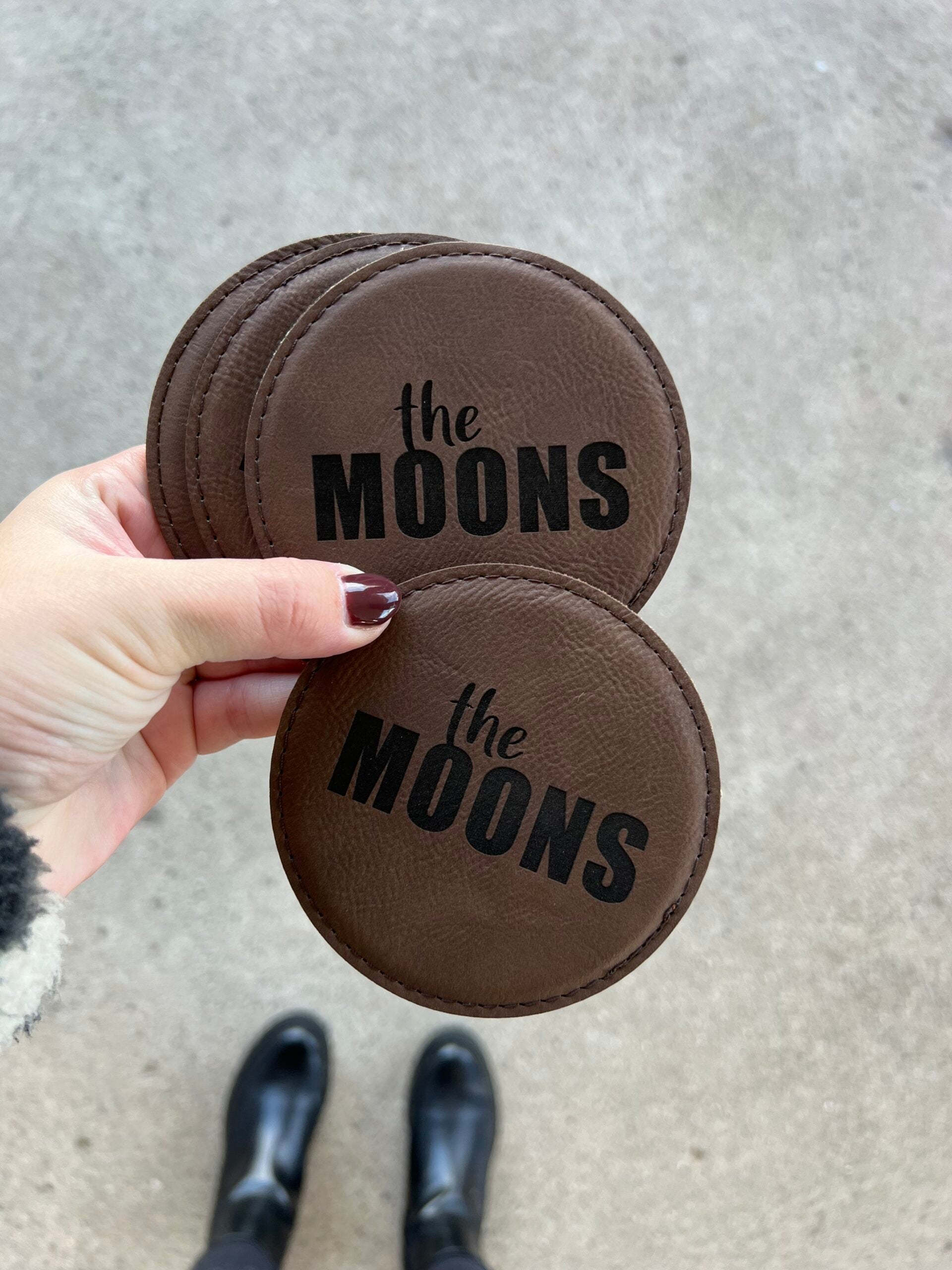 Leather Round Coaster (set of 4) image 0