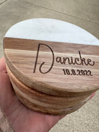 Marble/Wood Coasters (set of 4) image 1