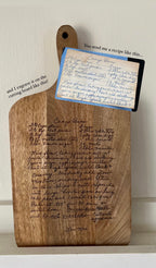 Wood Serving Board - Handwritten Recipe image 1