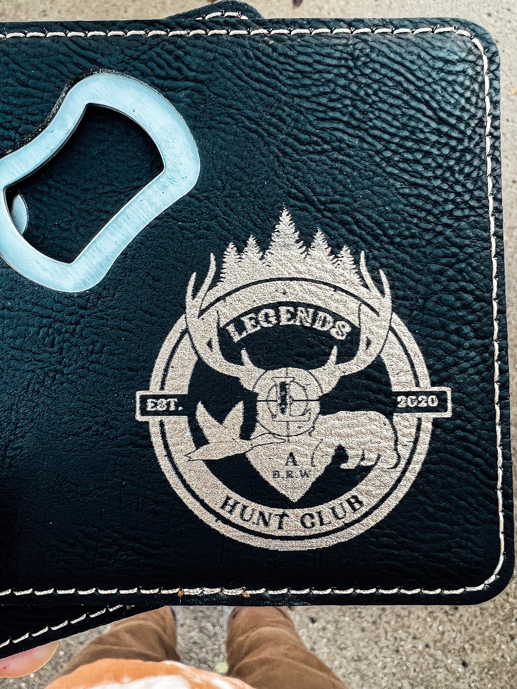 Leather Bottle Opener Coaster image 3
