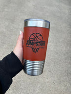 Leather Wrapped Tumbler (20oz) - Basketball/Black image