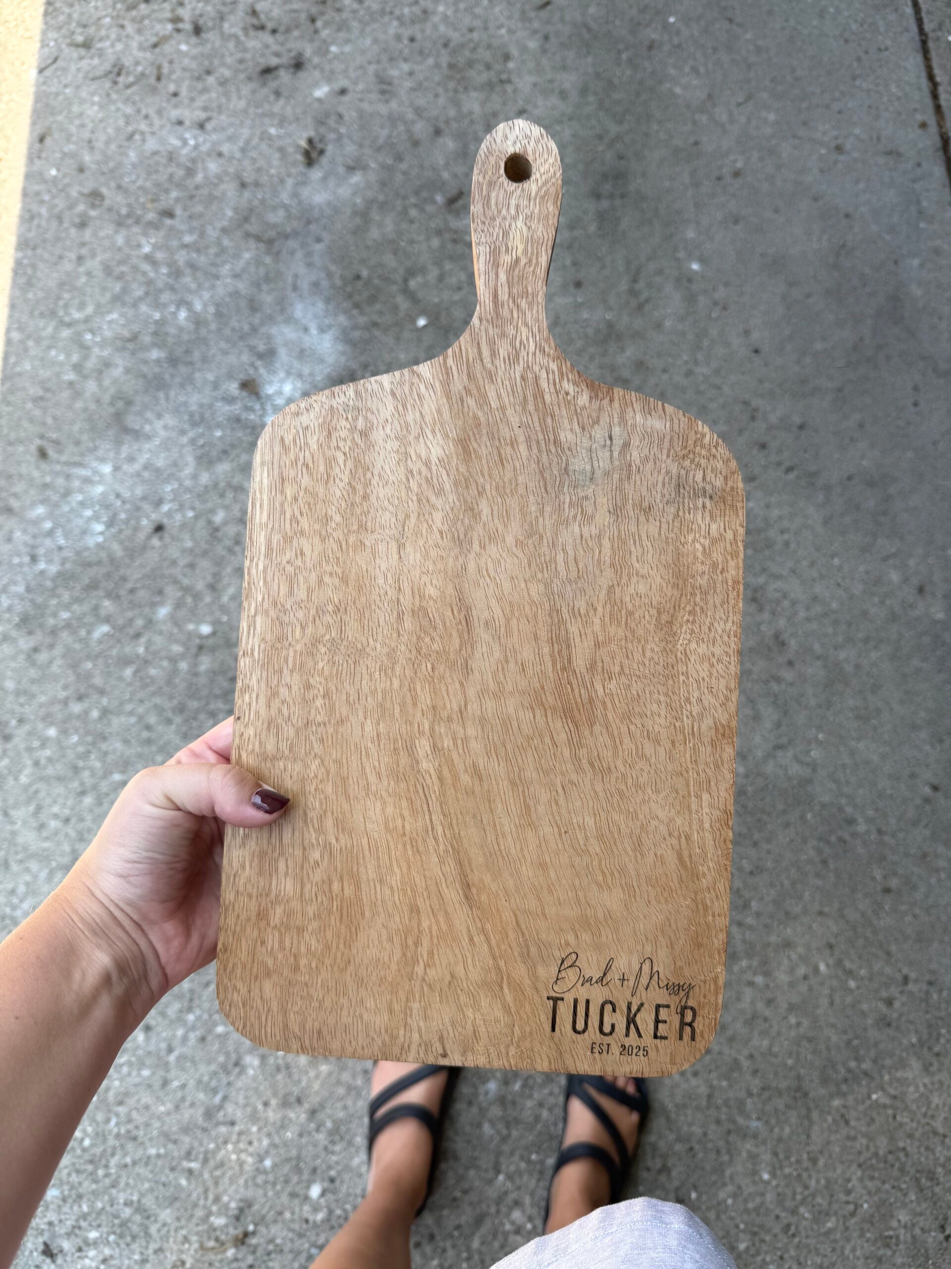 Wood Serving Board - Name(s) + Date Wedding Gift image 4