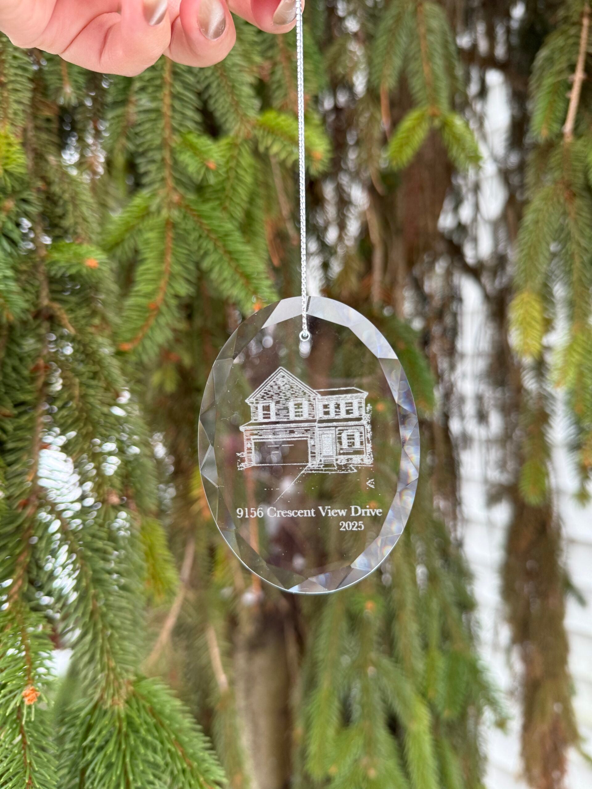 Glass Ornament - Home Photo image 0
