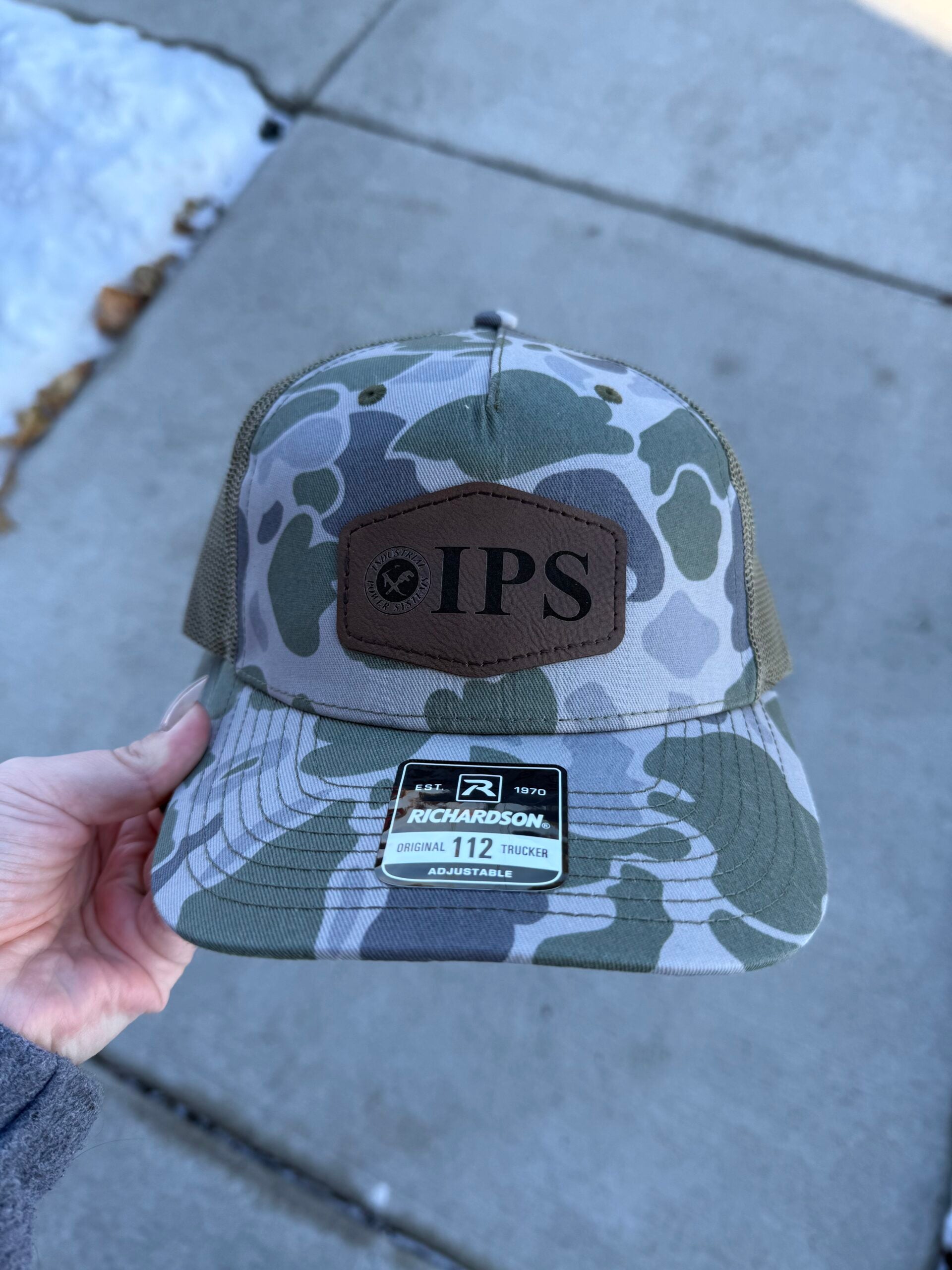 Camo Snapback w/ Leather Patch image 1