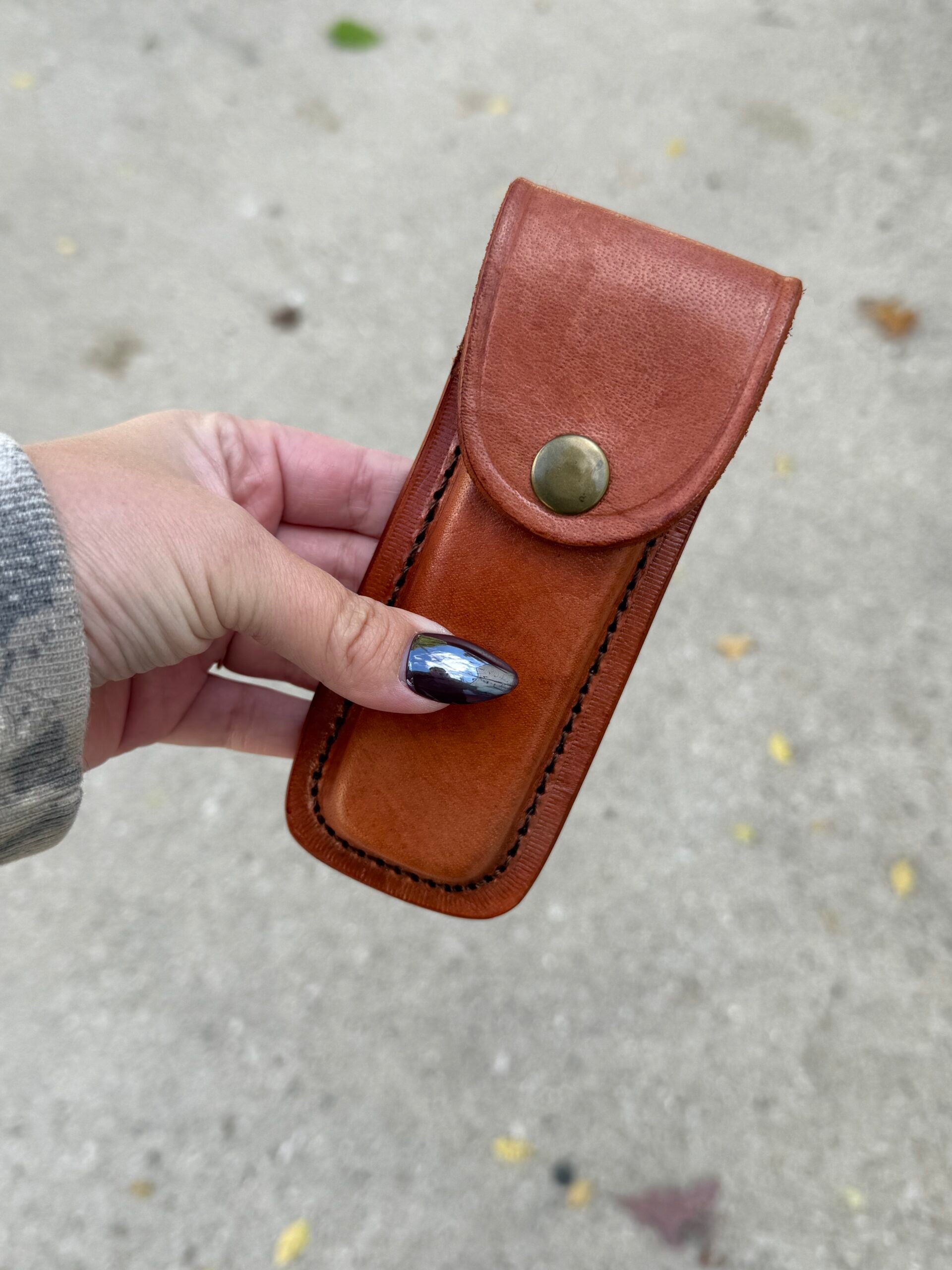 Leather Sheath for Rescue Knife image 1