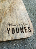 Wood Serving Board - Name(s) + Date Wedding Gift image 2