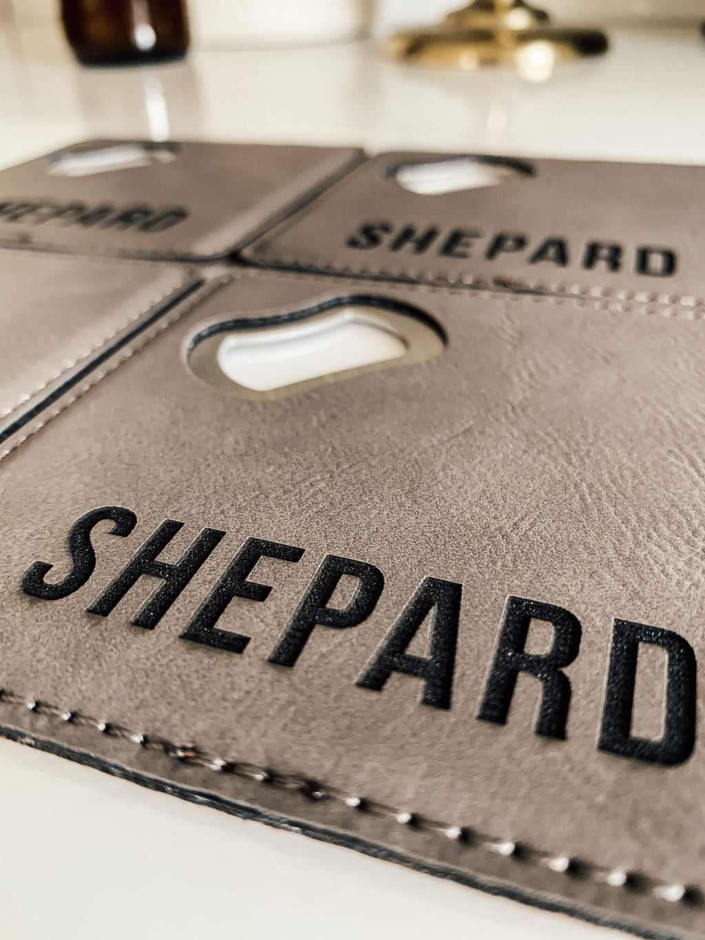Leather Bottle Opener Coaster image 4
