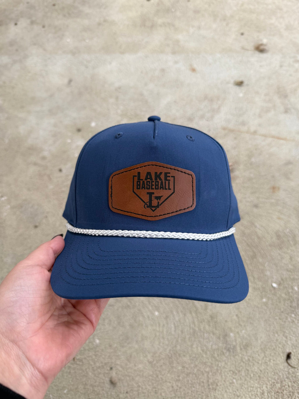 Rope Snapback Hat w/ Leather Patch image 2