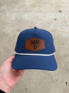 Rope Snapback Hat w/ Leather Patch image 2