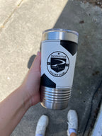 Leather Wrapped Tumbler (20oz) - Soccer/Black image