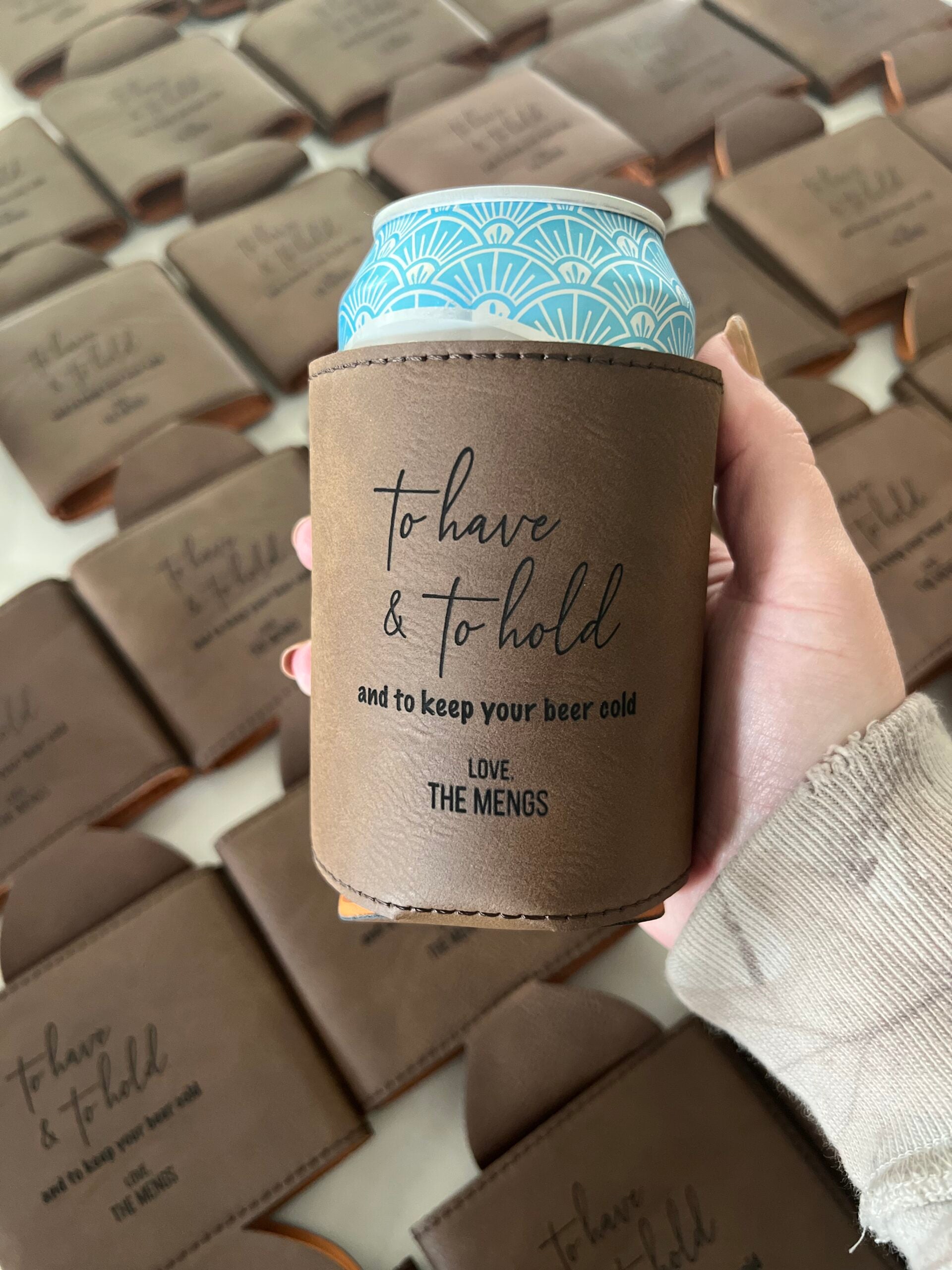 Leather Koozie - regular can image 1
