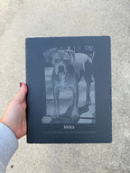 Slate Pet Memorial Plaque - Vertical image