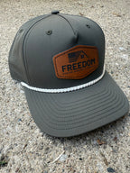 Rope Snapback Hat w/ Leather Patch image 0
