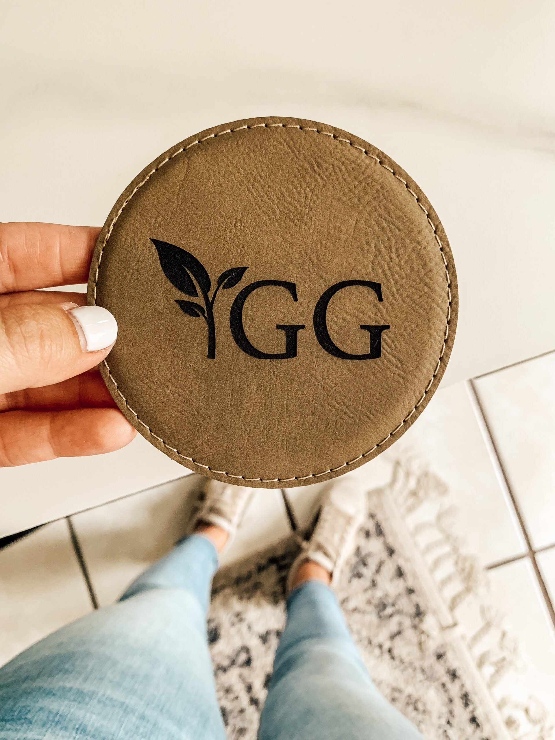 Leather Round Coaster image 4