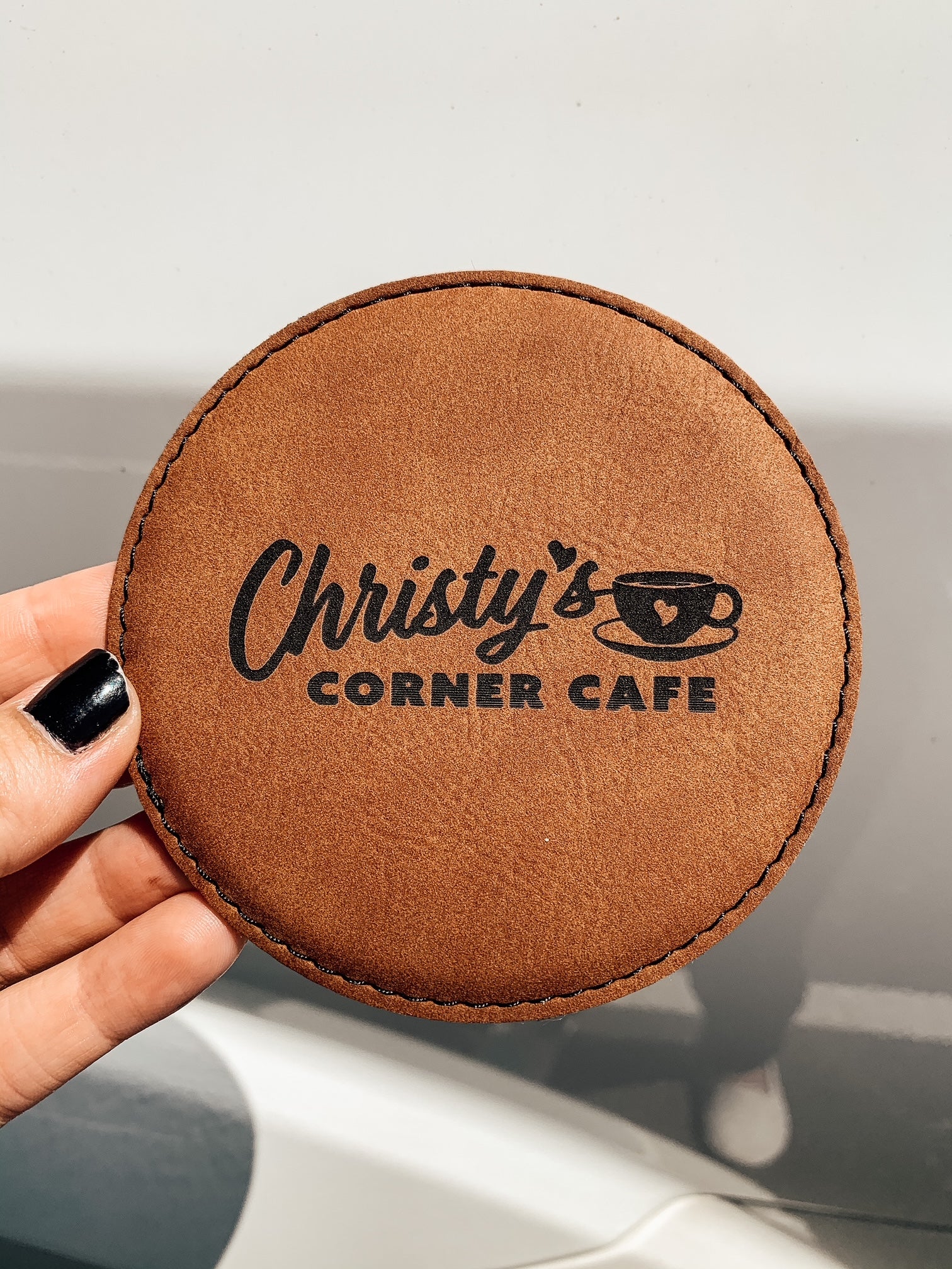 Leather Round Coaster image 5