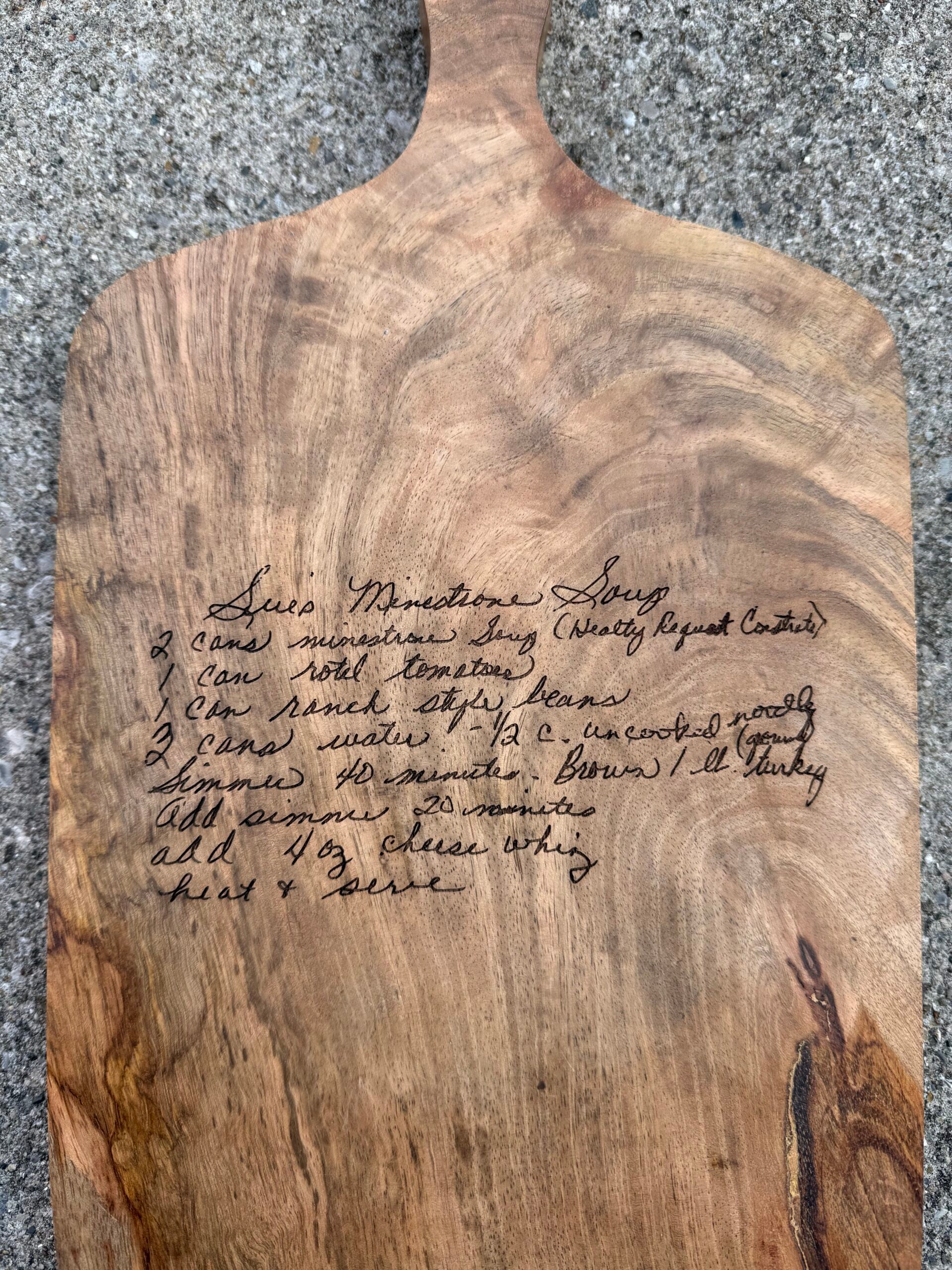 Wood Serving Board - Handwritten Recipe image 5