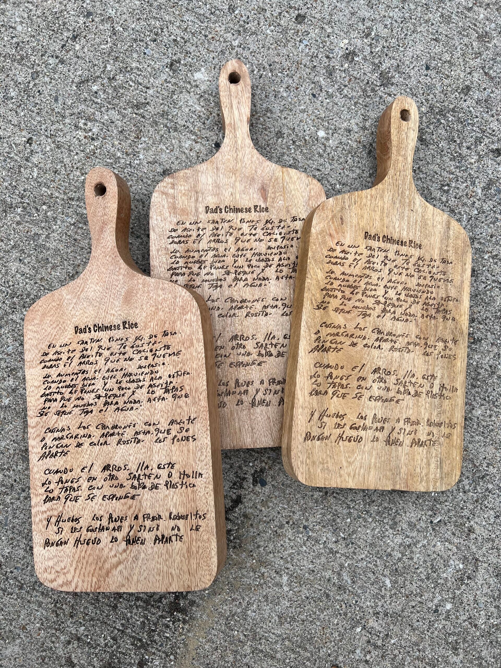 Wood Serving Board - Handwritten Recipe image 2