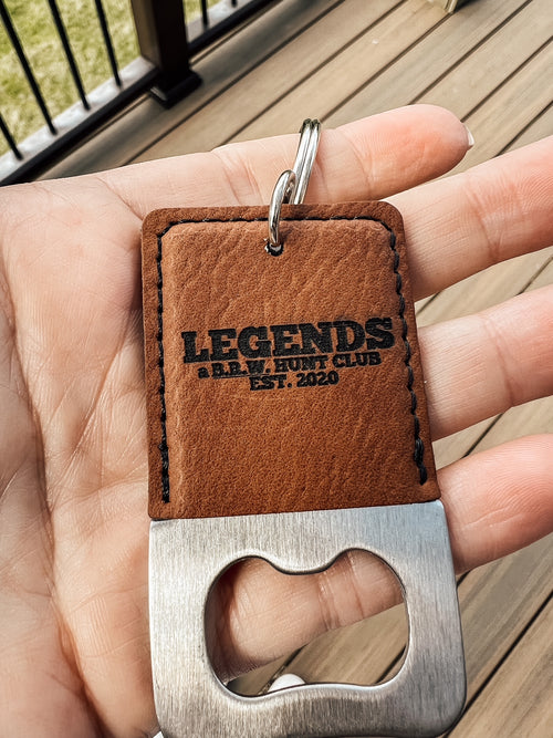 Bottle Opener Leather Keychain image 1