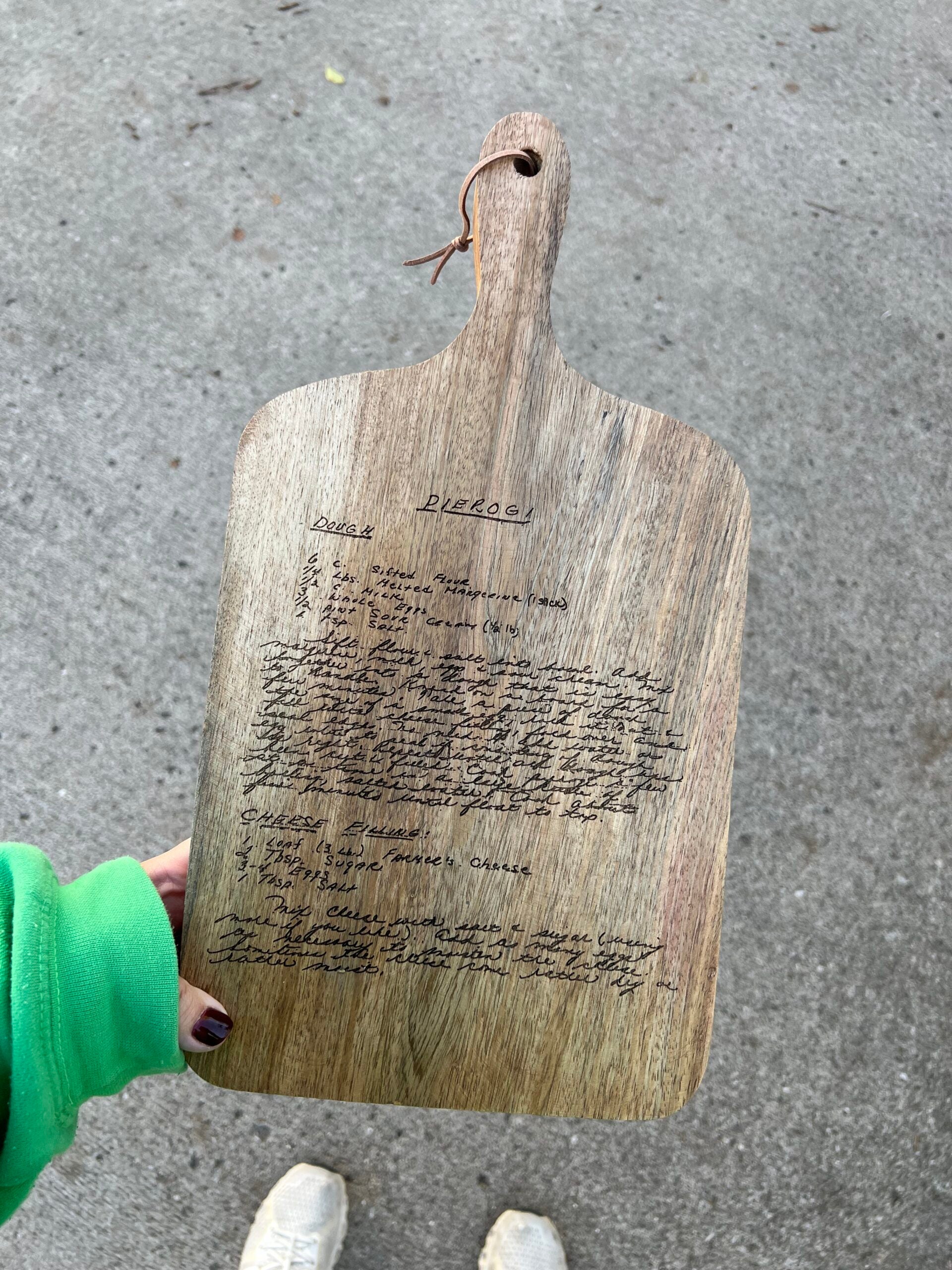 Wood Serving Board - Handwritten Recipe image 4