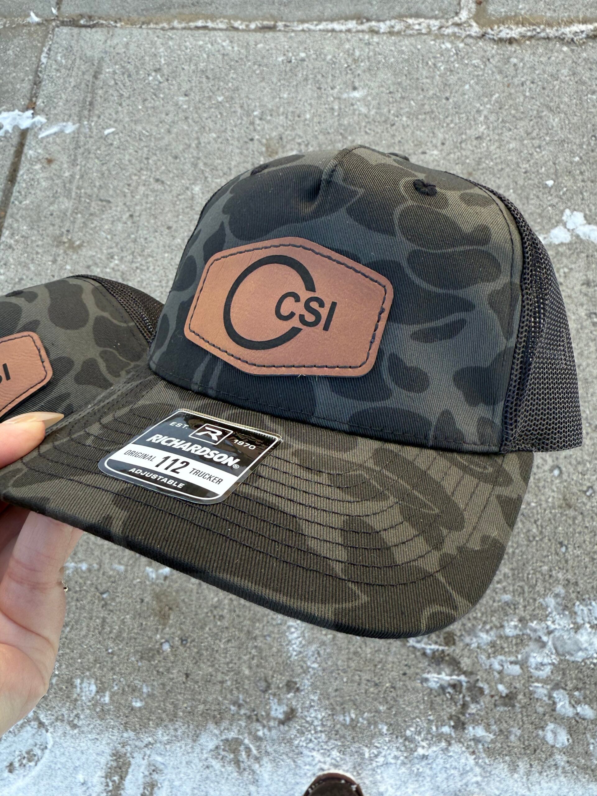Camo Snapback w/ Leather Patch image 2