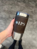 Leather Wrapped Tumbler (20oz) - Rustic/Silver image