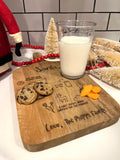 Wood Serving Board - Santa Cookies + Milk image 0