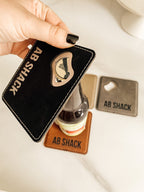 Leather Bottle Opener Coasters (set of 4) image 0