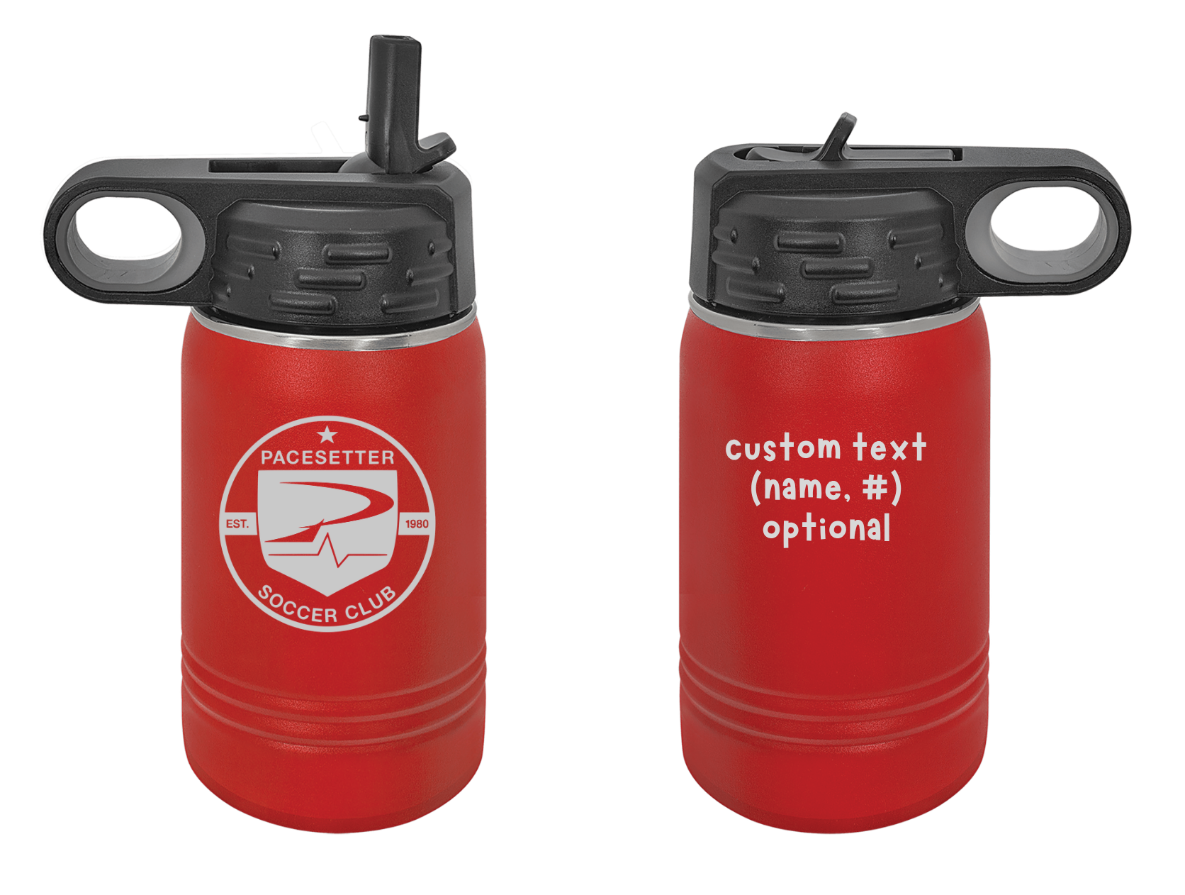 12oz Red Pacesetter Water Bottle